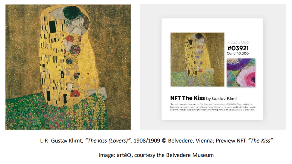 Belvedere Museum brings Klimt’s “The Kiss” NFTs to New York for Valentine’s Day